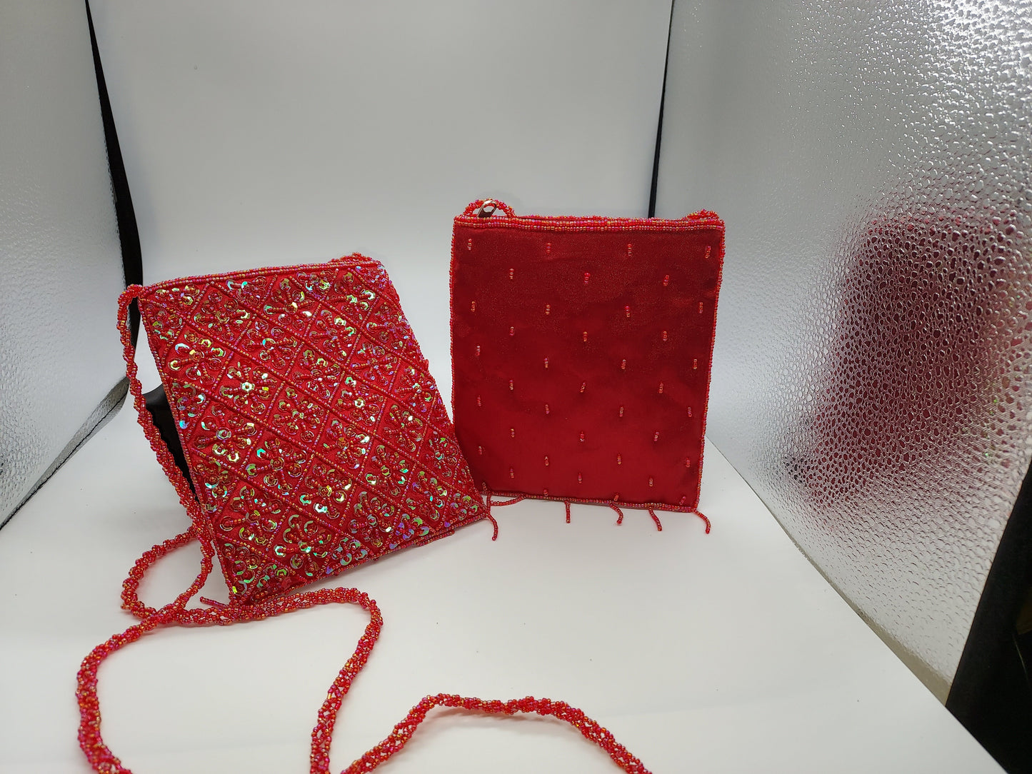 Red Beaded Bag For Women