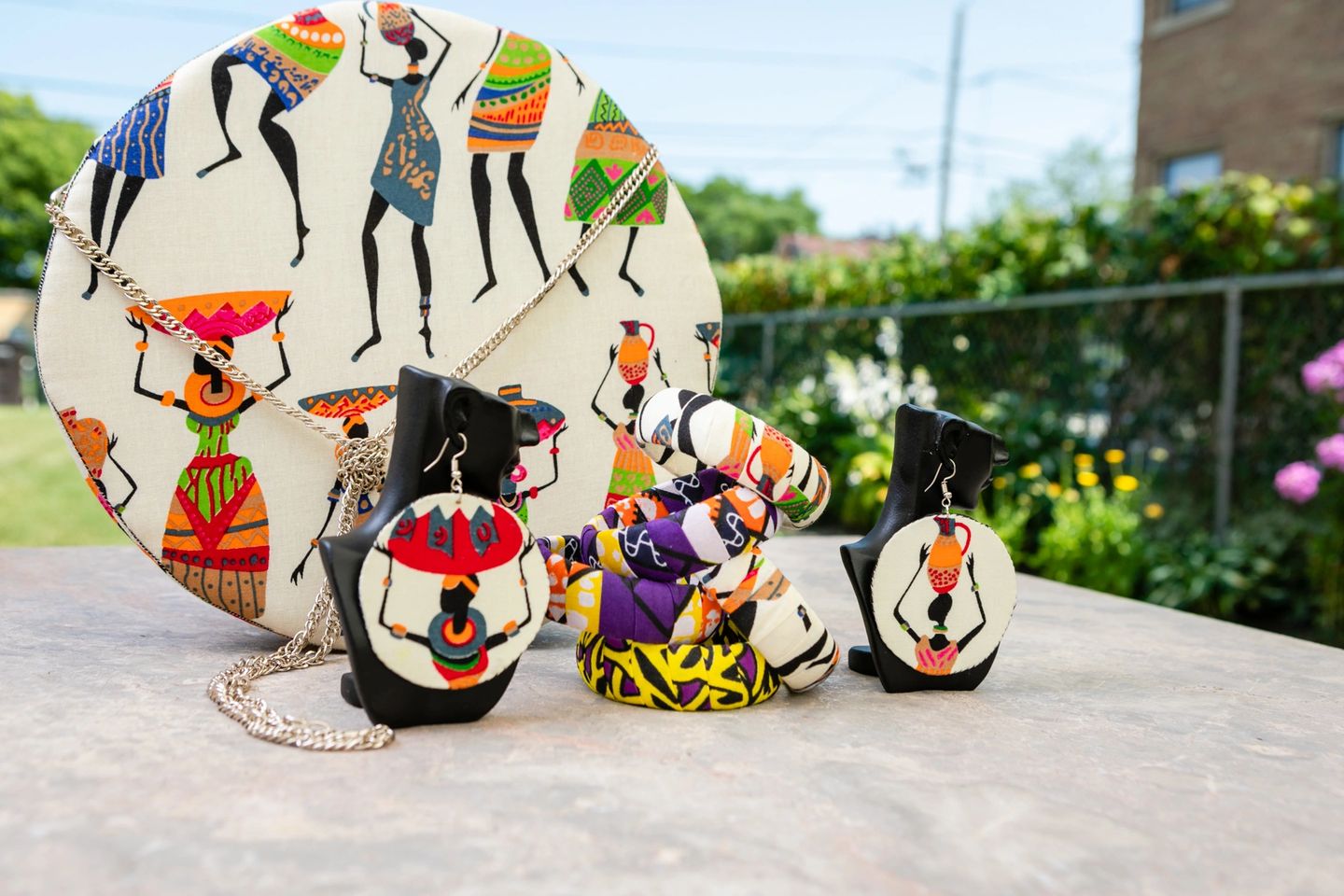 Custom Jewelry From Haiti/Handmade Purse, Earring and Bracelet sets